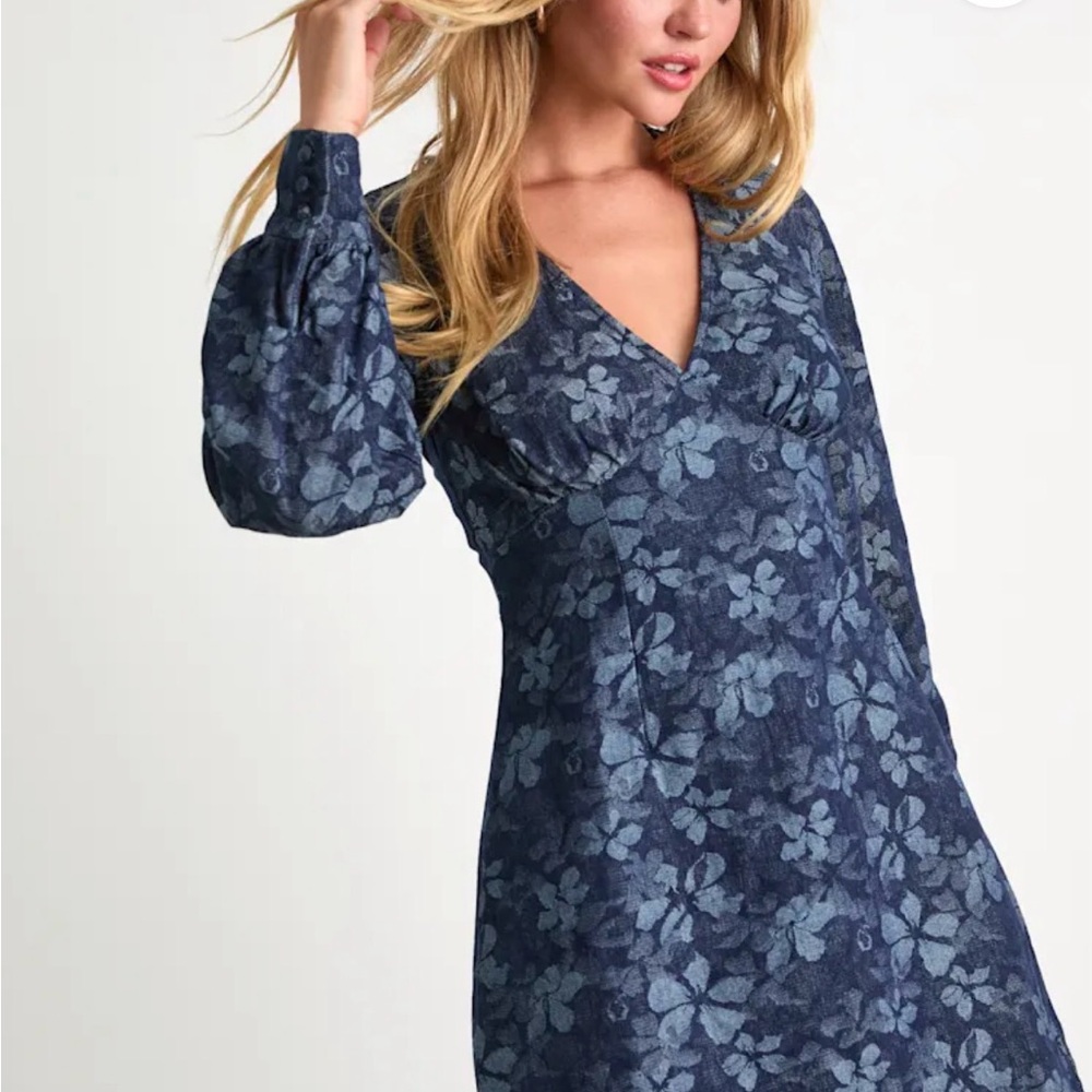 Denim mini dress